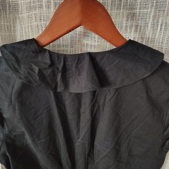 NWT Tommy Hilfiger Black Wrap Dress w/ Embroidered Belt Small - Picture 7 of 15